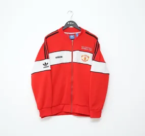 1985 MANCHESTER UNITED adidas Originals FA Cup Football Track Top Jacket (XXL)