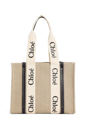 CHLO WOMAN BEIGE TOTE BAGS