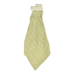 Crocodile Lovey-Olive Green Muslin with Organic Natural Rubber Teether