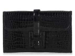 Hermès Black Crocodile Mini Jigé